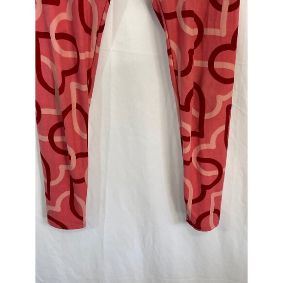 LULA ROE leggings stretch pants pink small rise 10" waist 24" inseam 25.5" READ - Picture 4 of 6